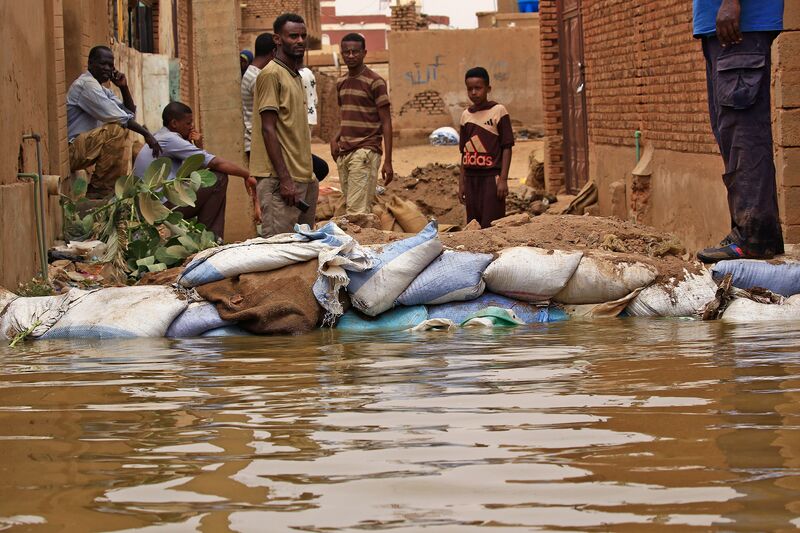 Food waters in Tuti island, on Sept.&nbsp;3.