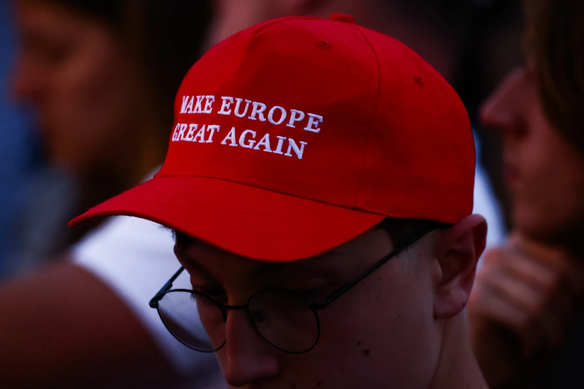 A&nbsp;'Make Europe Great Again' cap during the final European Parliament election&nbsp;in Krakow, Poland on June 7.