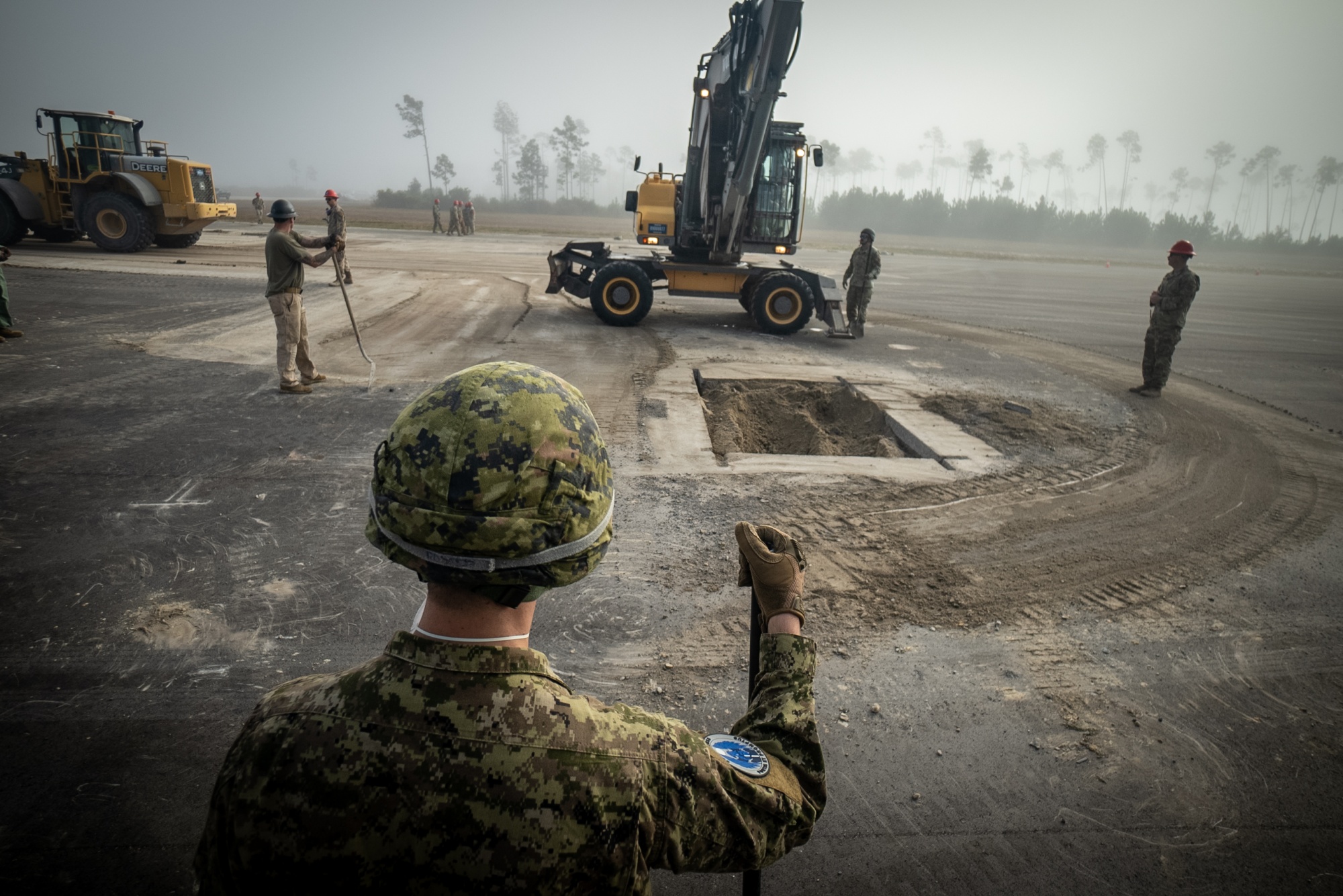 The 801st RED HORSE Training Squadron hosted five members of the Royal Canadian Air Force alongside United States Airmen for an airfield Rapid Damage Repair course at Tyndall Air Force Base, Florida. RCAF's participation served a dual purpose - not only as a training opportunity, but also as a step toward rebuilding a capability that had diminished over decades. Joint efforts like the RDR course highlight the shared commitment to readiness, innovation, and mutual support.