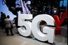 Verizon Communications Inc. 5G wireless signage is displayed at the company's booth during the Mobile World Congress Americas in Los Angeles, California, U.S.