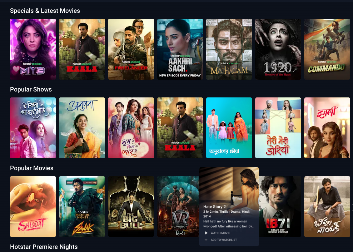 Stream Hotstar Shows and Movies in the US