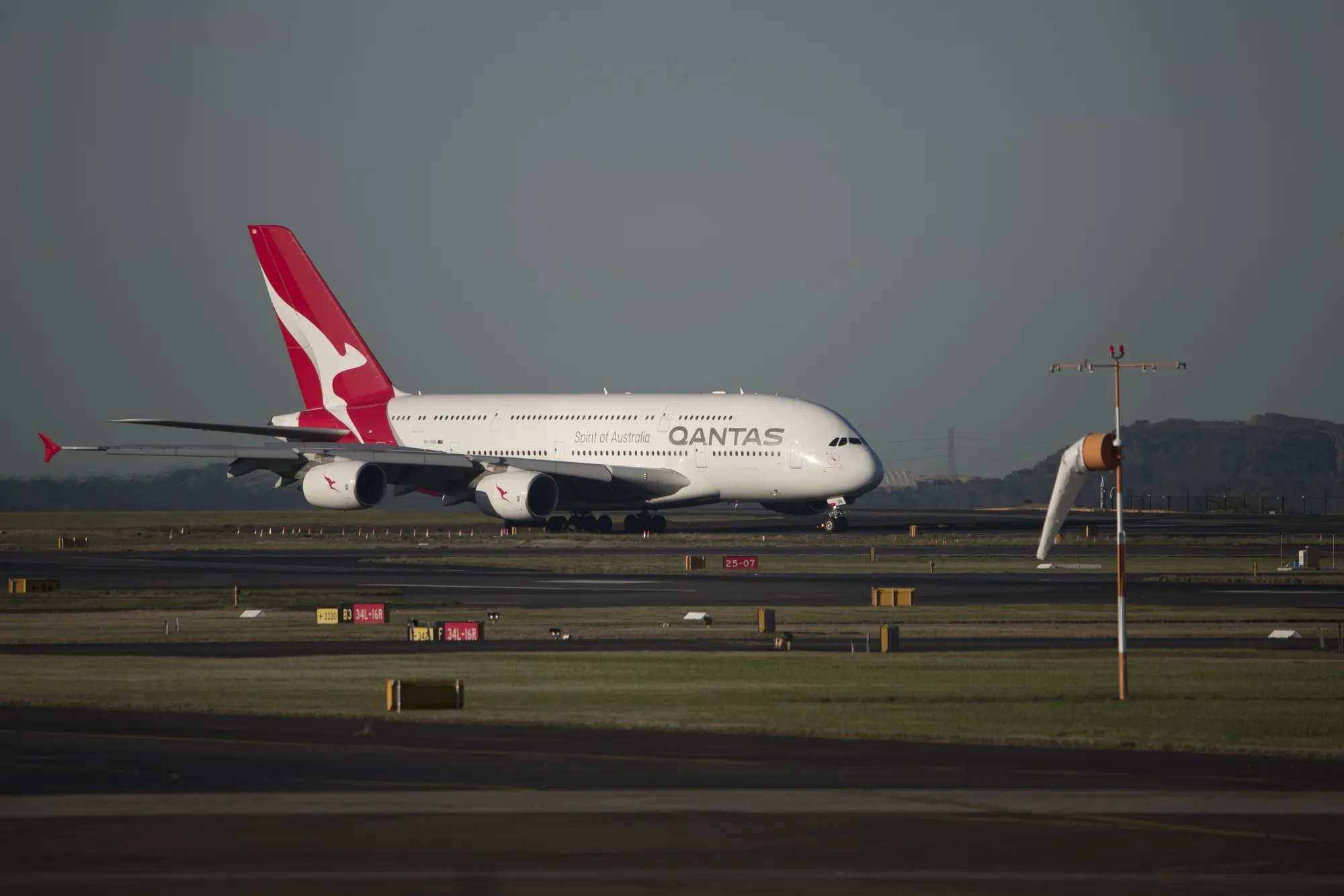An Airbus A380-800 operated by Qantas Airways.