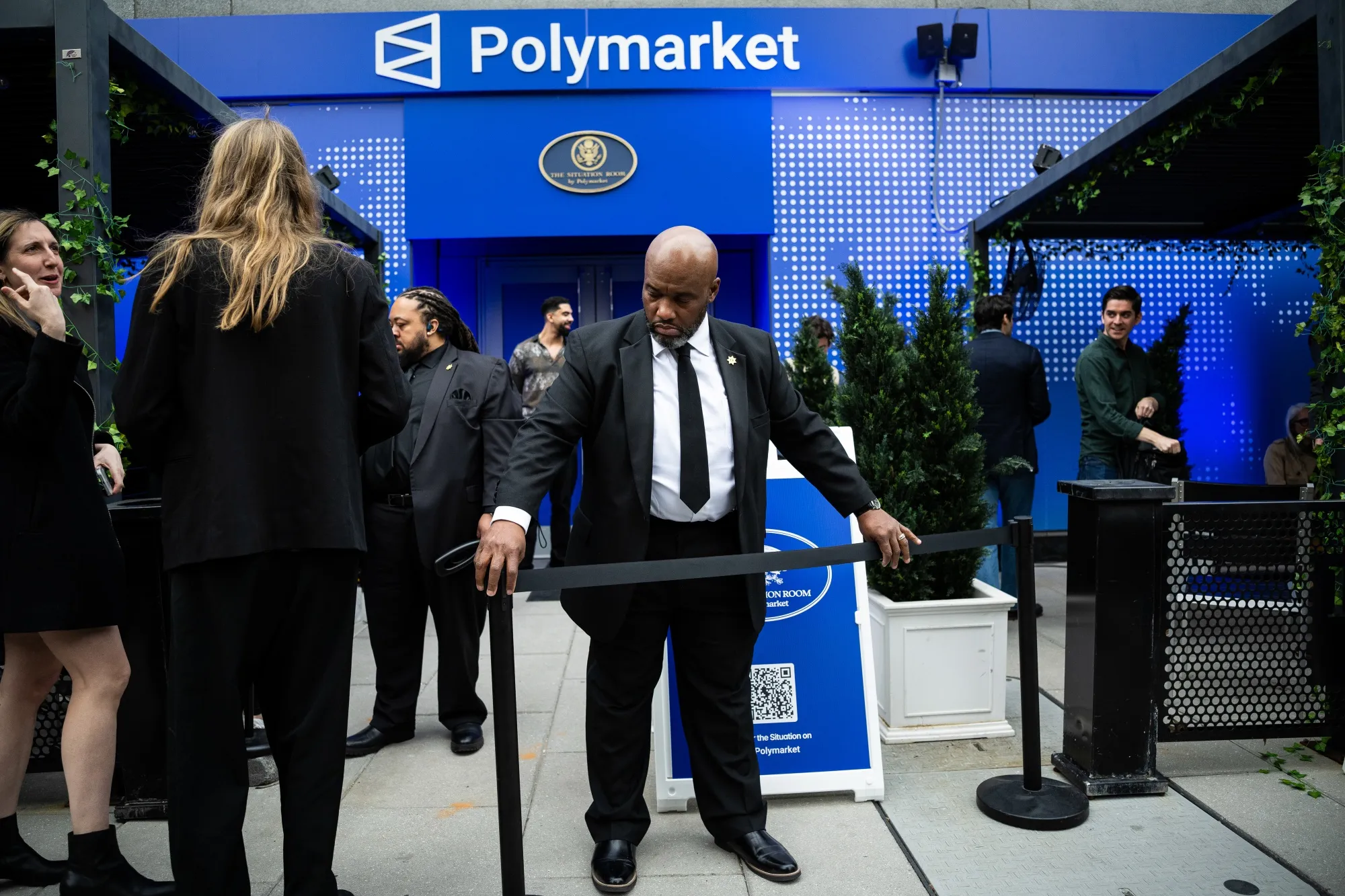 The Situation Room by Polymarket pop-up bar in Washington on March 20.