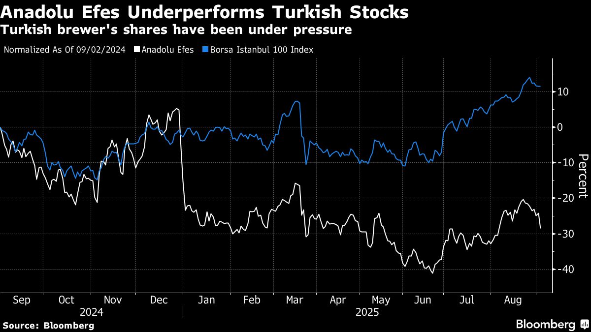 Anadolu Efes Slumps After Russia JV with AB InBev Rebranded