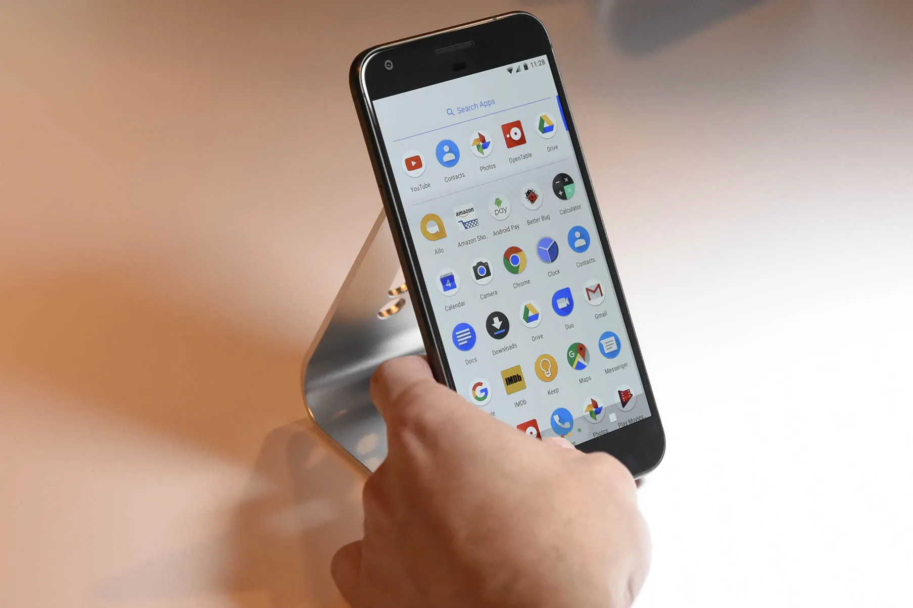 The Google Pixel smartphone.
