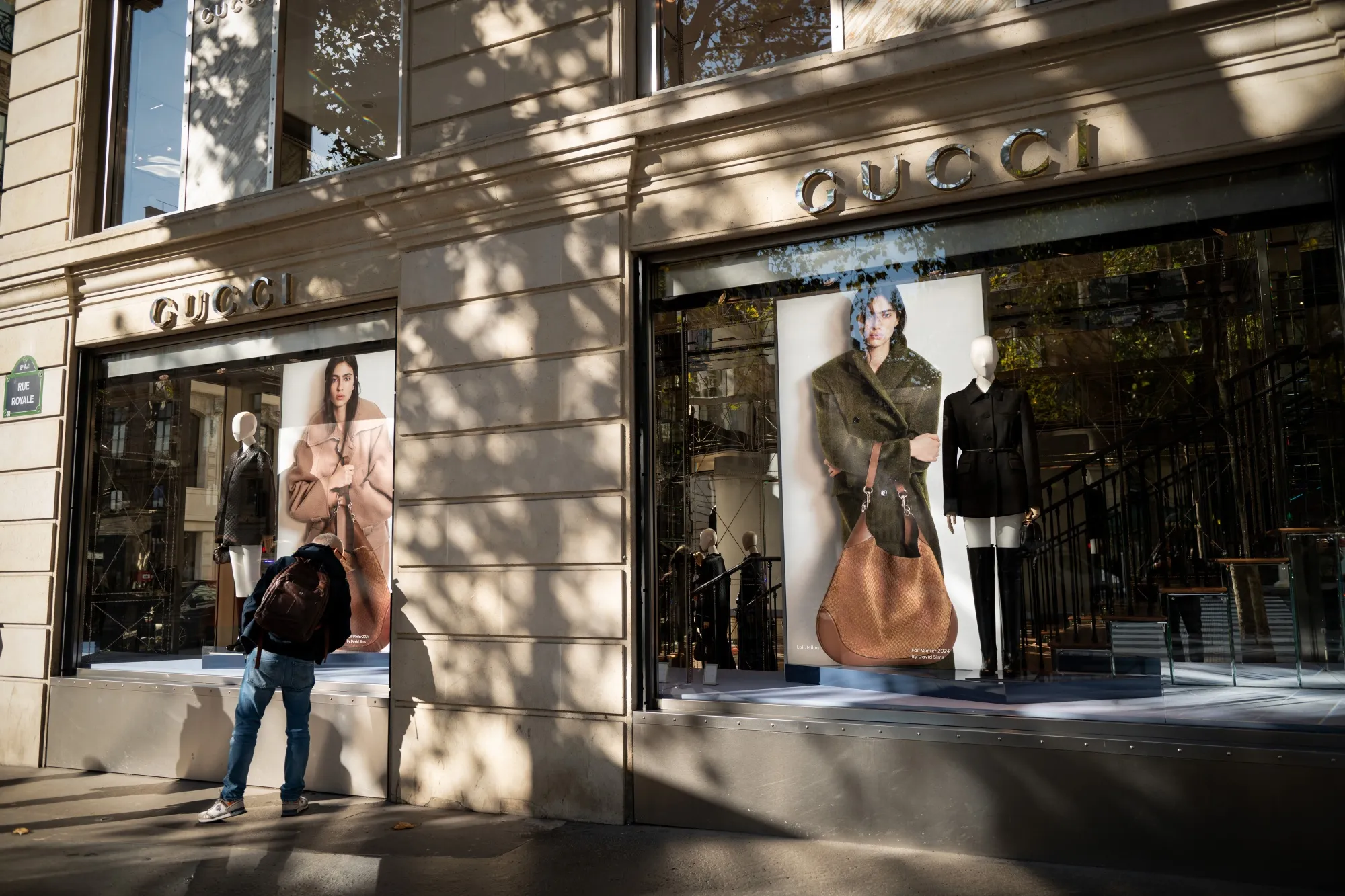 A Gucci luxury boutique in Paris.