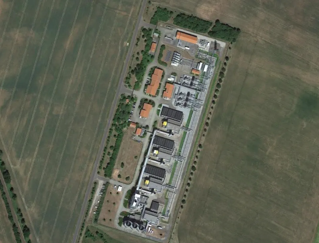 The Mallnow gas compressor station near Lebus, Germany.