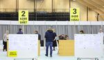 A polling station in Torshavn on the Faroe Islands on Oct.&nbsp;31.