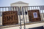 Protest Outside Supreme Court During Arguments Over Homeless