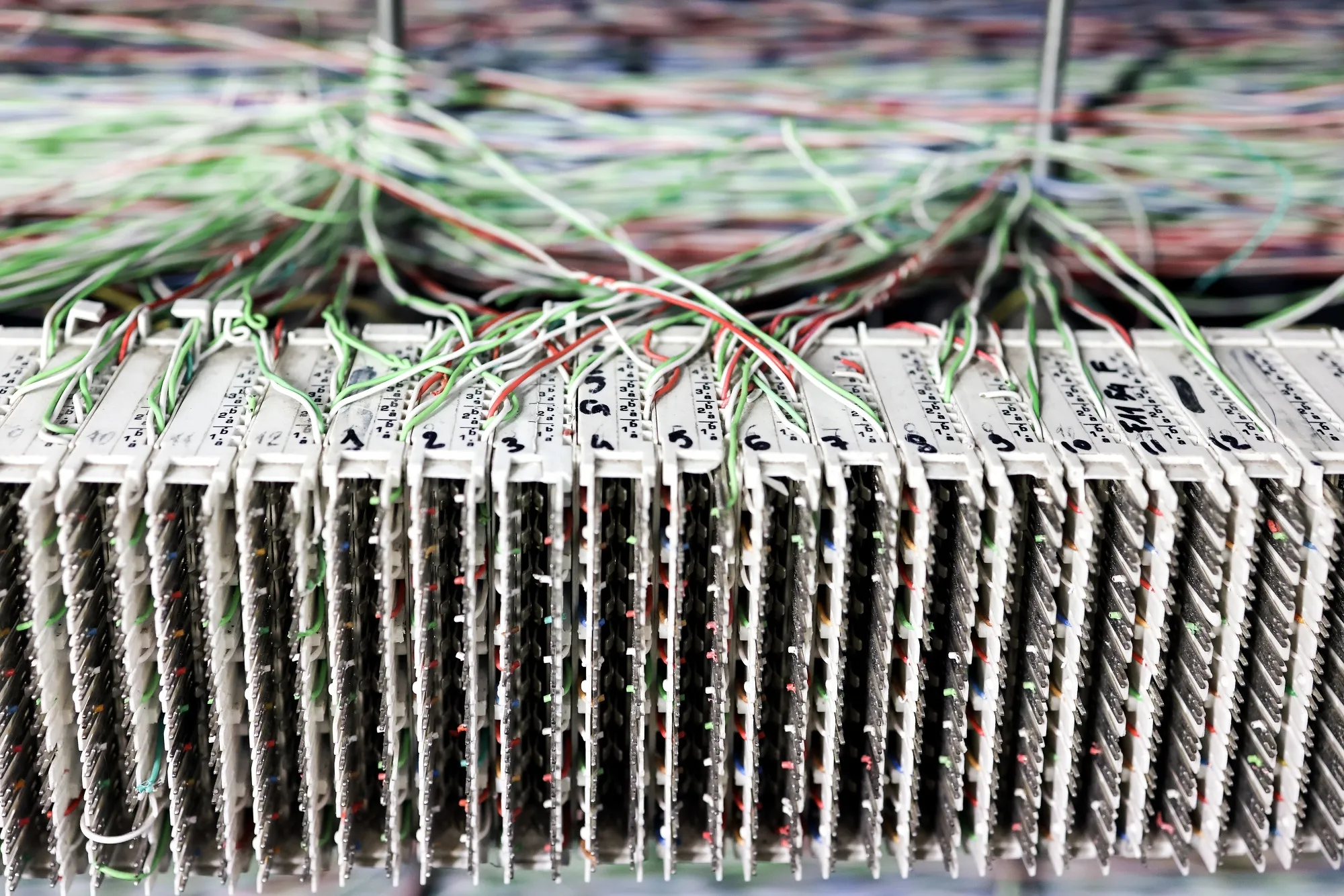 Telecommunication components and wiring.