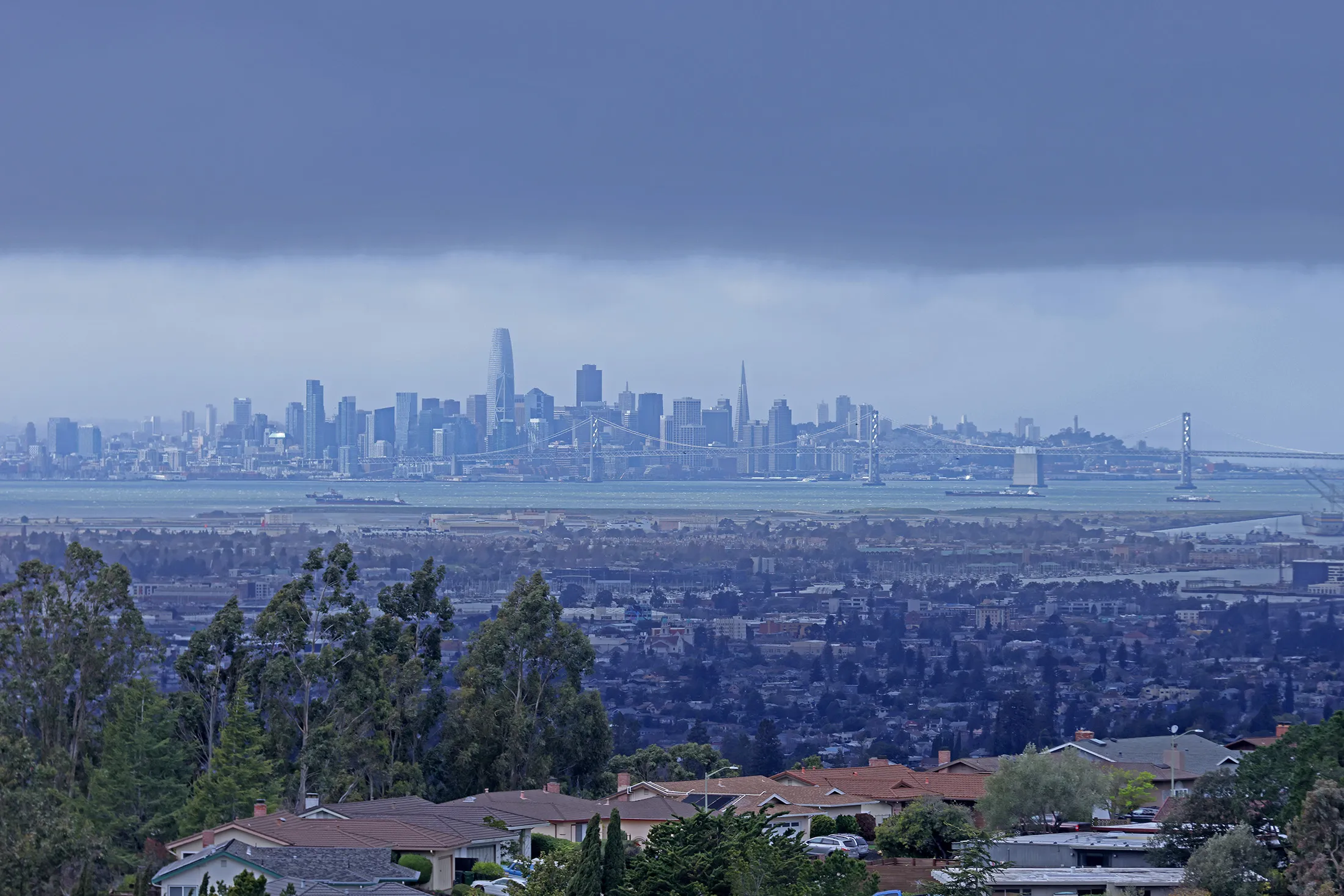 Storm clouds over San Francisco on&nbsp;March 14.