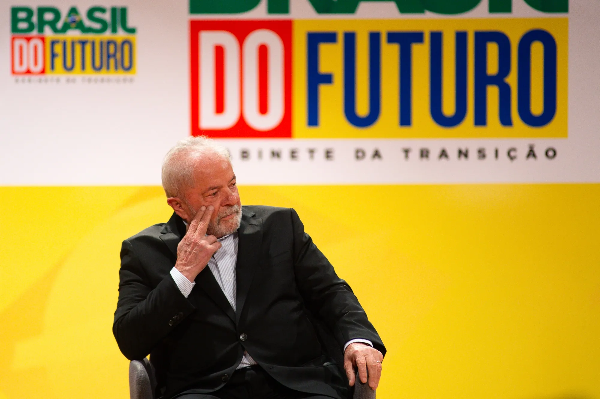 President-elect Luiz Inacio Lula da Silva during a press conference in Brasilia on Nov. 10