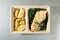 Lemon and basil roasted salmon with braised kale.