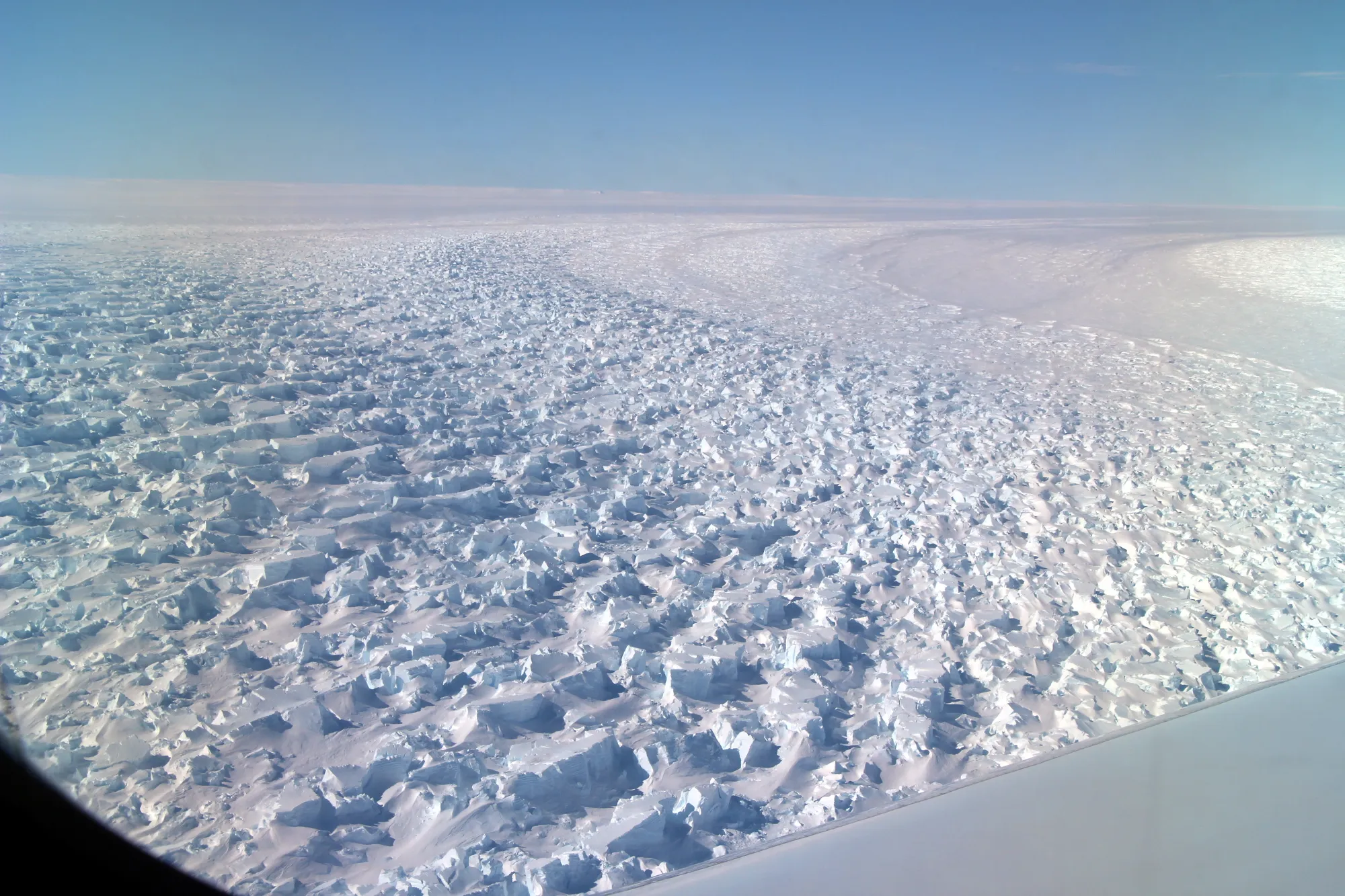 Lower Denman Glacier, as it empties into the Shackleton Ice Shelf on Nov. 14, 2019.