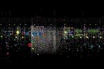 San Francisco design firm Stamen teamed up with Nasdaq to visualize the frenzy of automated trading. This is one minute of bids and offers on March 8, 2011