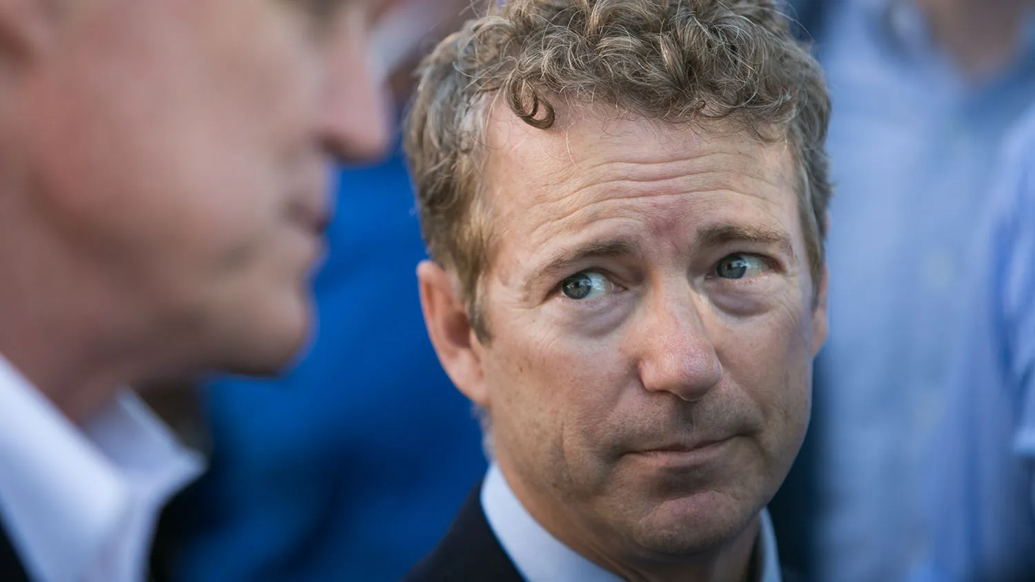 Sen. Rand Paul (R-KY) campaigns for Georgia Senate candidate David Perdue (left) during a campaign stop at the McDonough Square on October 24, 2014 in McDonough, Georgia.
