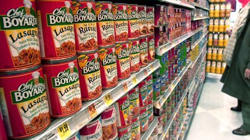 Chef Boyardee products in New York.