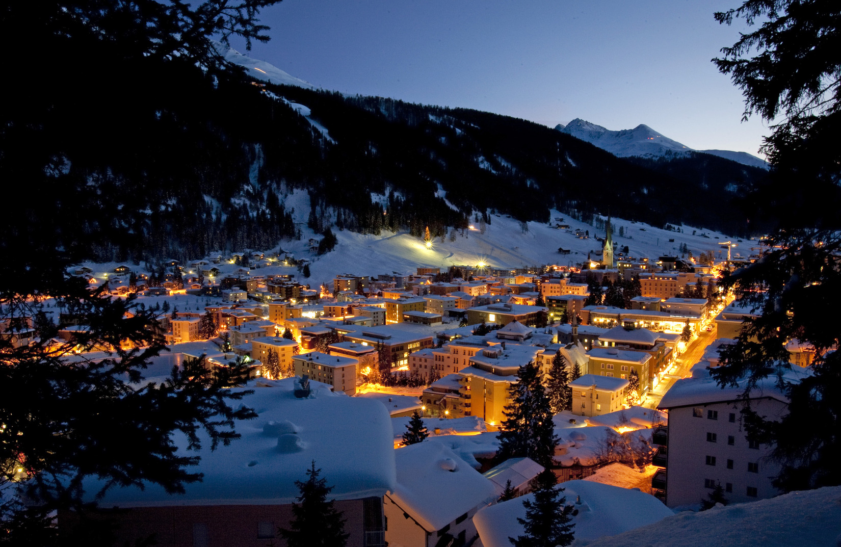 Davos Town Ahead Of The World Economic Forum 2012