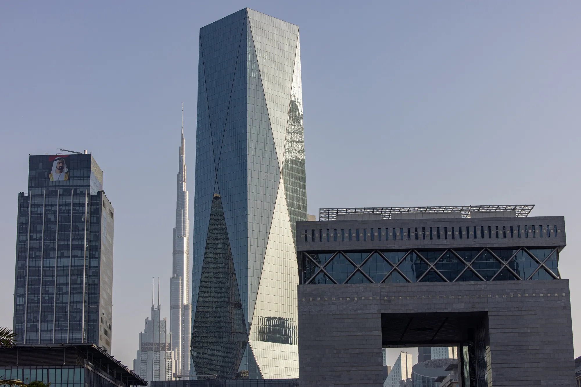 The ICD Brookfield Place, center, an office tower in the heart of Dubai’s financial district whose tenants include&nbsp;Millennium Management.&nbsp;