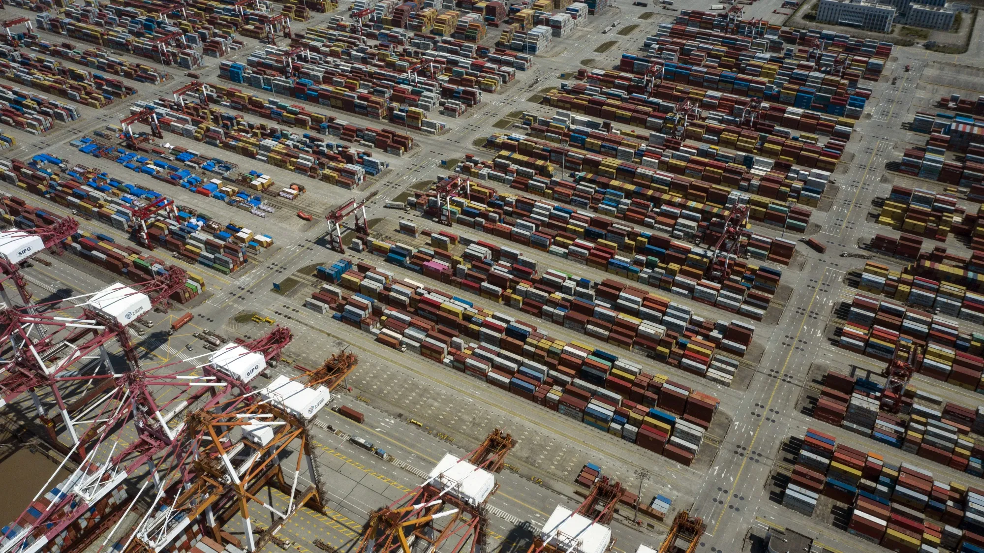 Shipping containers at the Yangshan Deepwater Port in Shanghai.