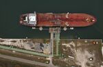 A tanker&nbsp;loads oil products&nbsp;in Corpus Christi, Texas.