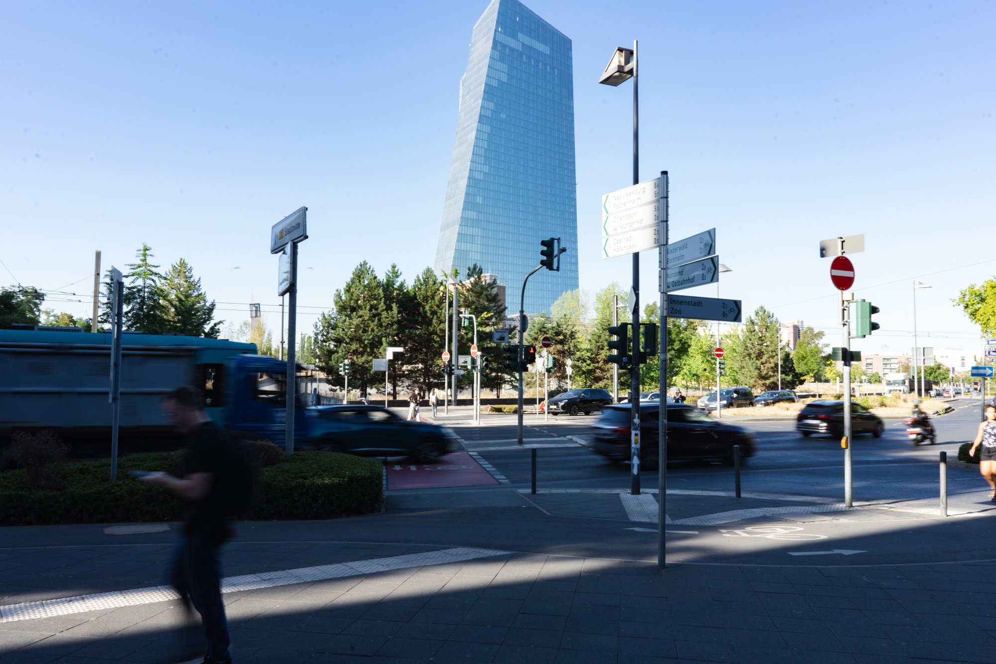 The headquarters of the European Central Bank (ECB) in Frankfurt, Germany, on Friday, Aug. 14, 2026. The long-awaited recovery of Europe’s largest economy is finally coming into view.