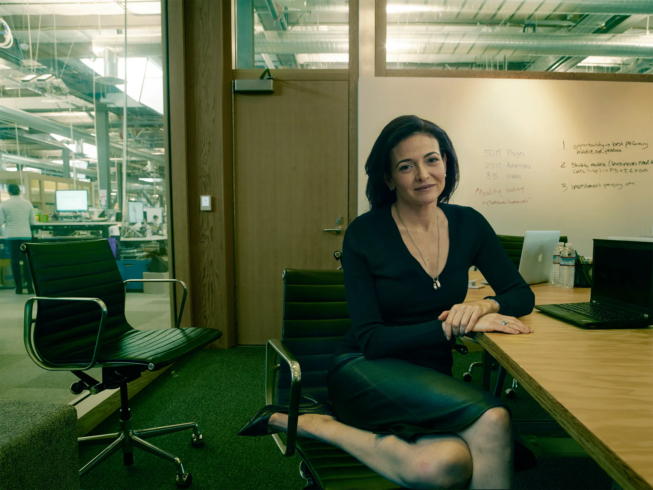 Sheryl Sandberg's portrait by Annie Leibovitz in “Women: New Portraits.”
