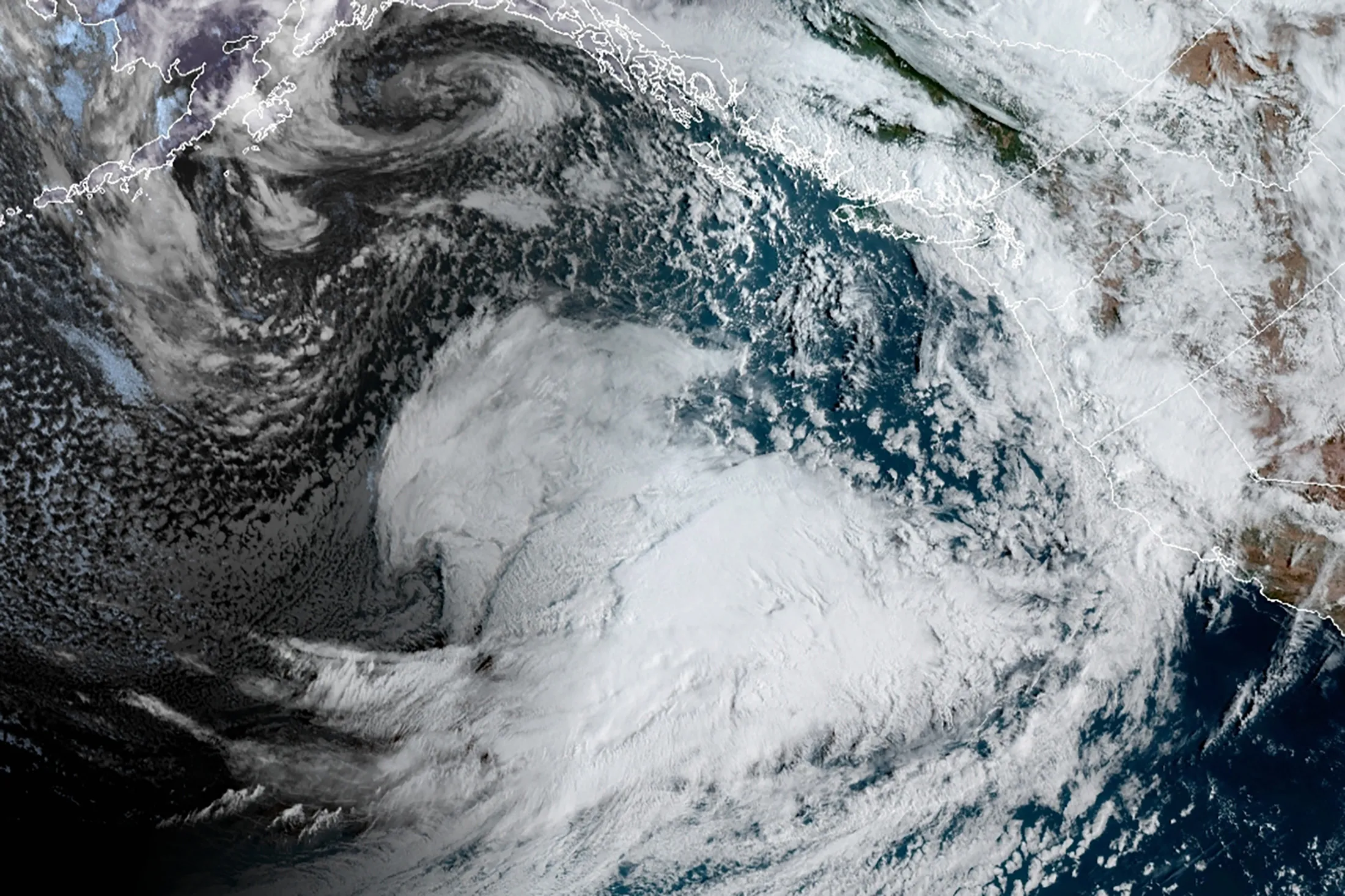 Storm system off the coast of Washington on Oct. 23.