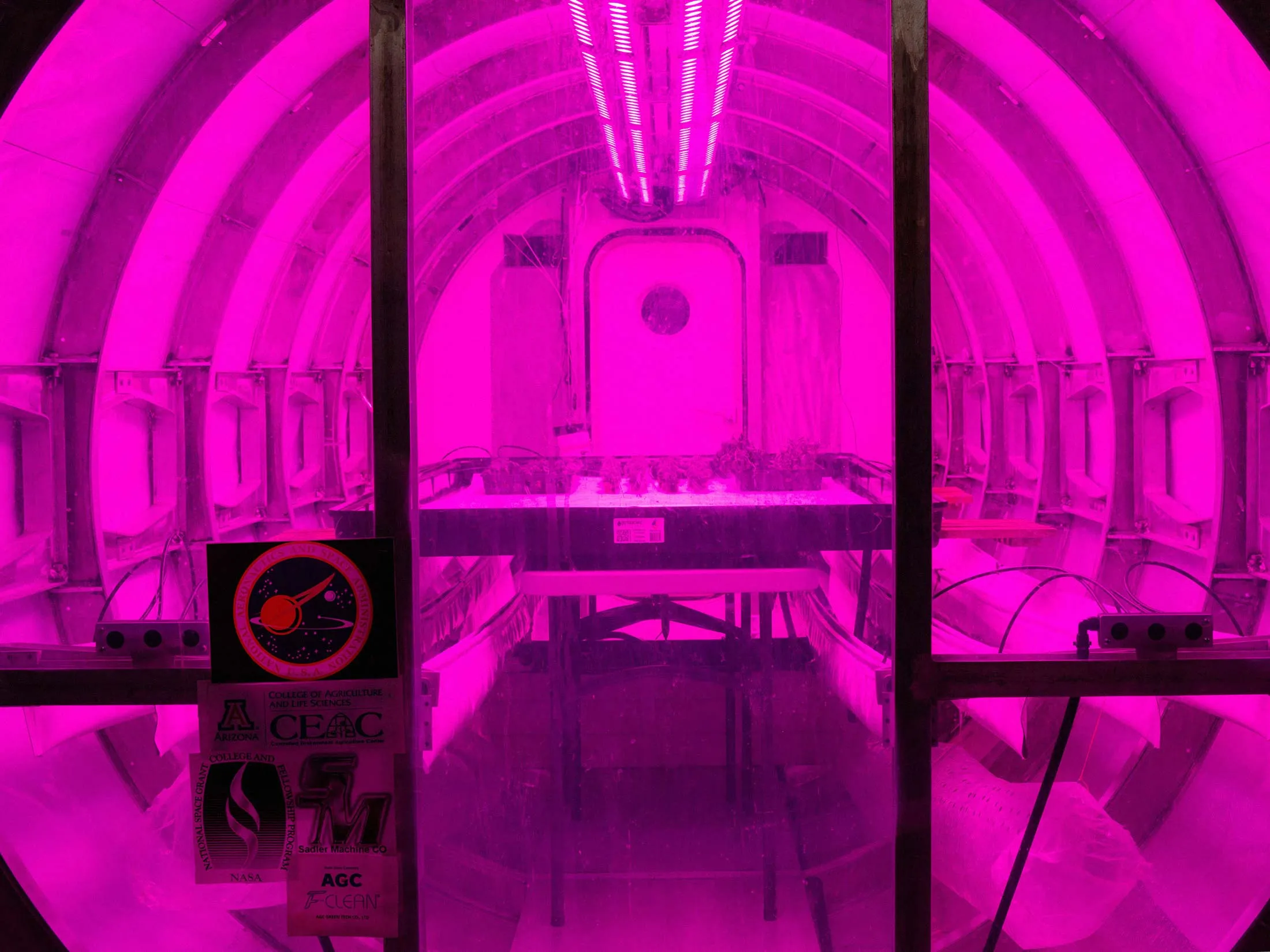 The University of Arizona’s prototype lunar greenhouse.