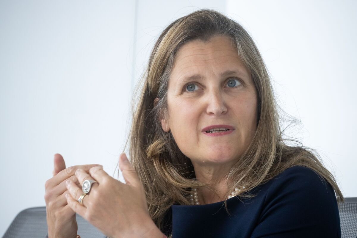 Chrystia Freeland Says Canada to Meet Debt Goal, Stays Quiet on Deficit