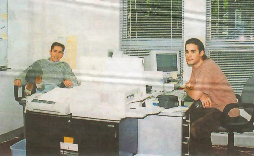 TheGlobe.com founders Todd Krizelman and Stephan Paternot&nbsp;