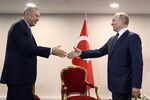 Recep Tayyip Erdogan meets Vladimir Putin in Tehran, Iran, on July 19.