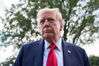 President Trump Departs White House For New York