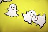 The Snapchat ghost is displayed during the TechFair LA job fair in Los Angeles, California, U.S., on Thursday, Jan. 26, 2017. Filings for U.S. unemployment benefits rose more than forecast last week amid holiday-related volatility, while remaining low by historical standards.