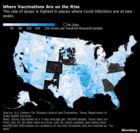 New Vaccinations Are Rebounding in the U.S.’s Covid Hot Spots