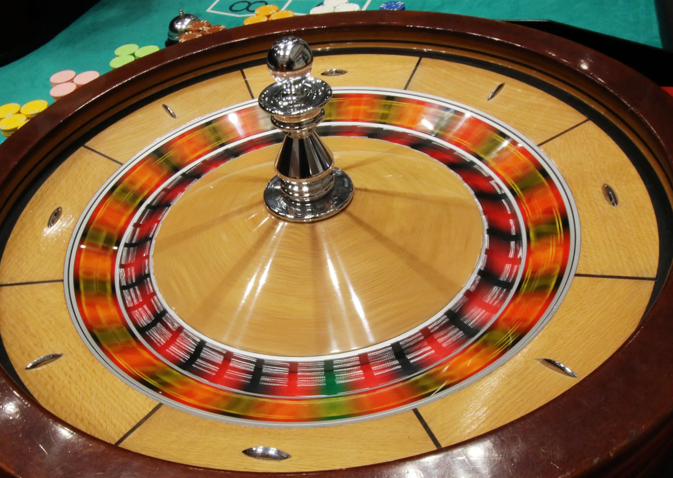 Roulette wheel.
