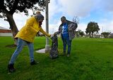 Volnteers gather to clean up local parks for MLK Day of Service.