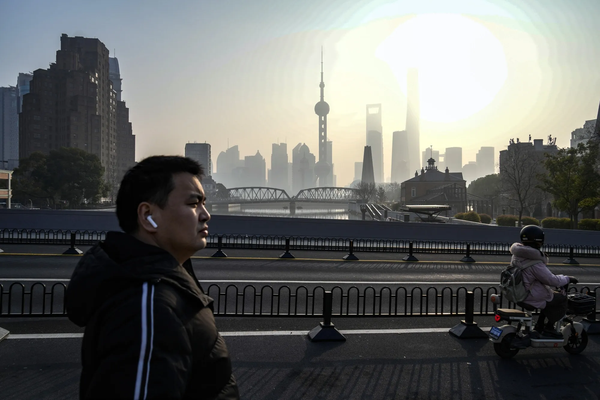 The Bund in Pudong's Lujiazui Financial District in Shanghai.