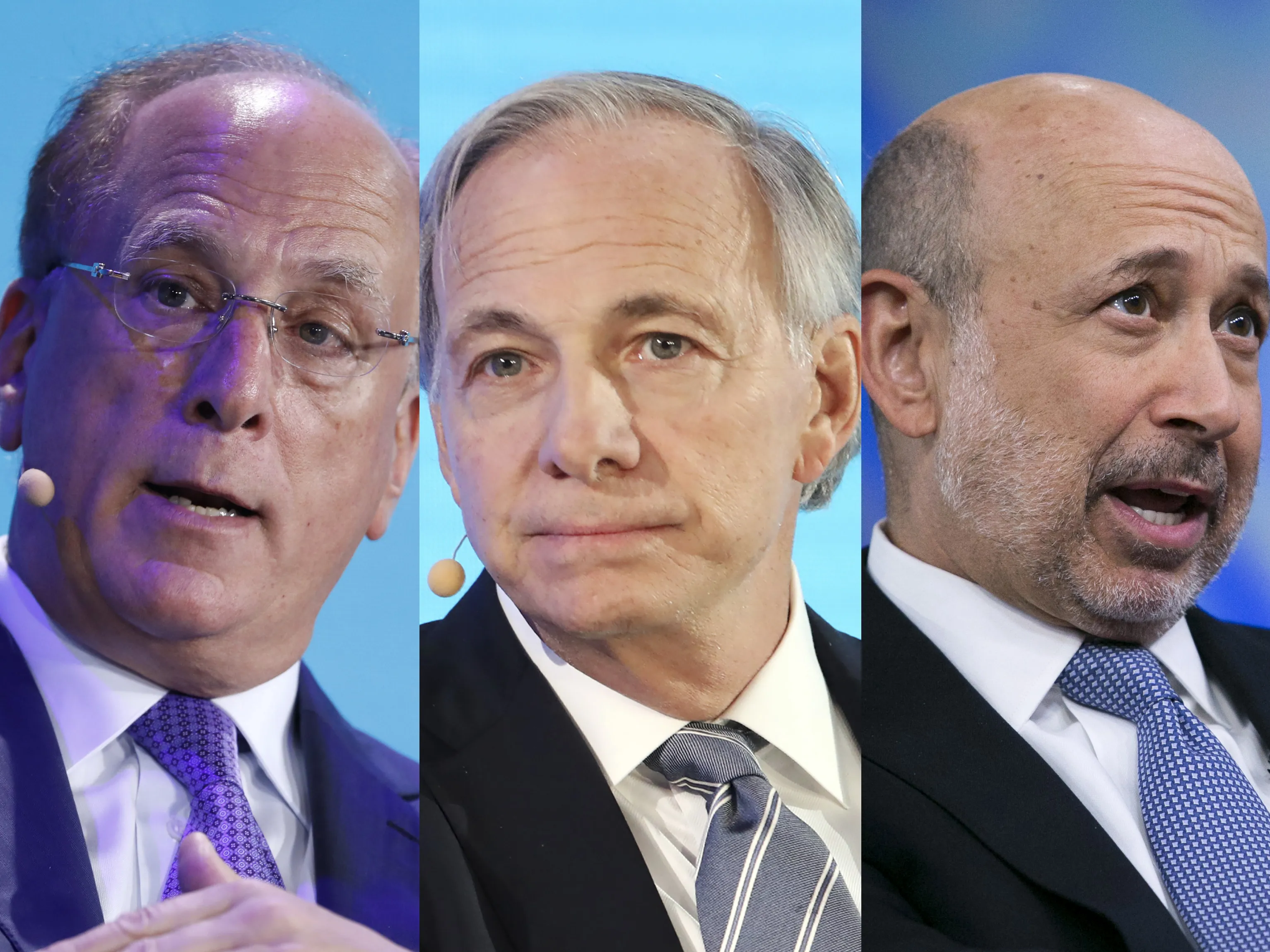 Larry Fink, Ray Dalio, and Lloyd Blankfein