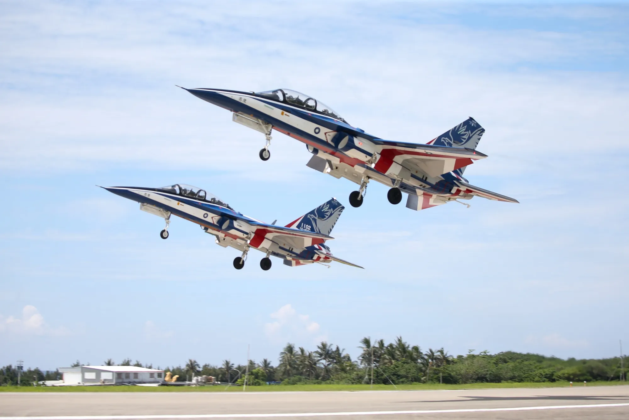 Taiwan Air Force Brave Eagle advanced jet trainers.