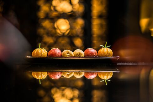Hakkasan fried dim sum platter.