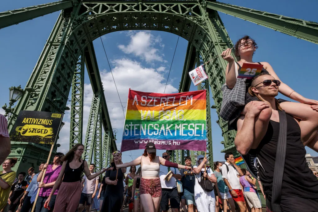 A&nbsp;Pride parade in Budapest.