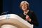 Theresa May, U.K. prime minister and leader of the Conservative Party, speaks during the first day of the party's annual conference in Birmingham, U.K., on Sunday, Oct. 2, 2016. May said she'll begin the U.K.'s withdrawal from the European Union in the first quarter of 2017 in her clearest announcement yet about her government's Brexit strategy. Photographer: Chris Ratcliffe/Bloomberg