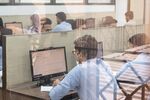 Students take part in an online assessment session during a college recruitment event at the GL Bajaj Institute of Technology & Management in Greater Noida, Uttar Pradesh. Photographer: Anindito Mukherjee/Bloomberg