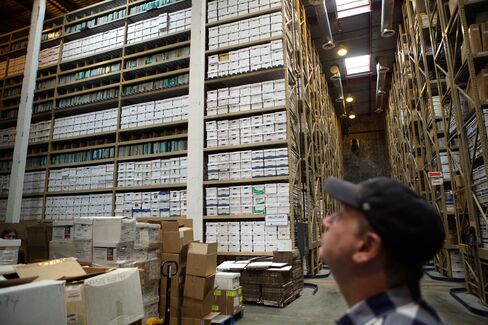 Inside the Iron Mountain archival facility in Hollywood.