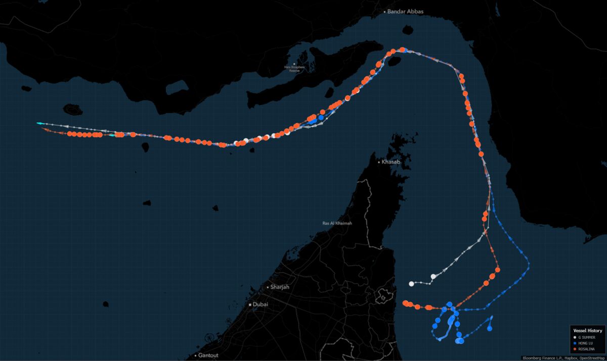 Linked Ships Take New Path To Into Persian Gulf