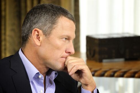 Cyclist Lance Armstrong