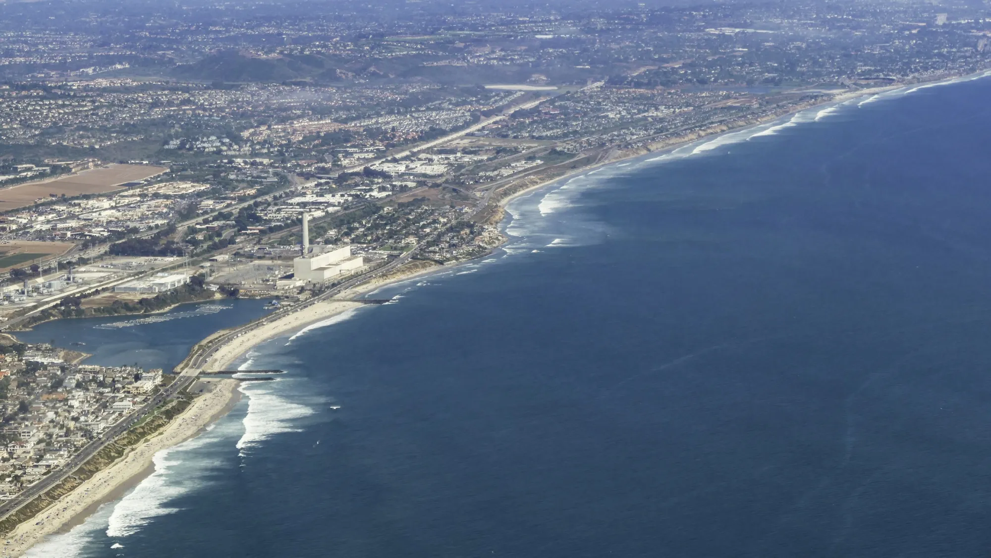 Roads that hug the coastline in Carlsbad, California, are threatened by climate change.