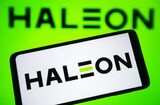 In this photo illustration, a Haleon plc logo is seen on a