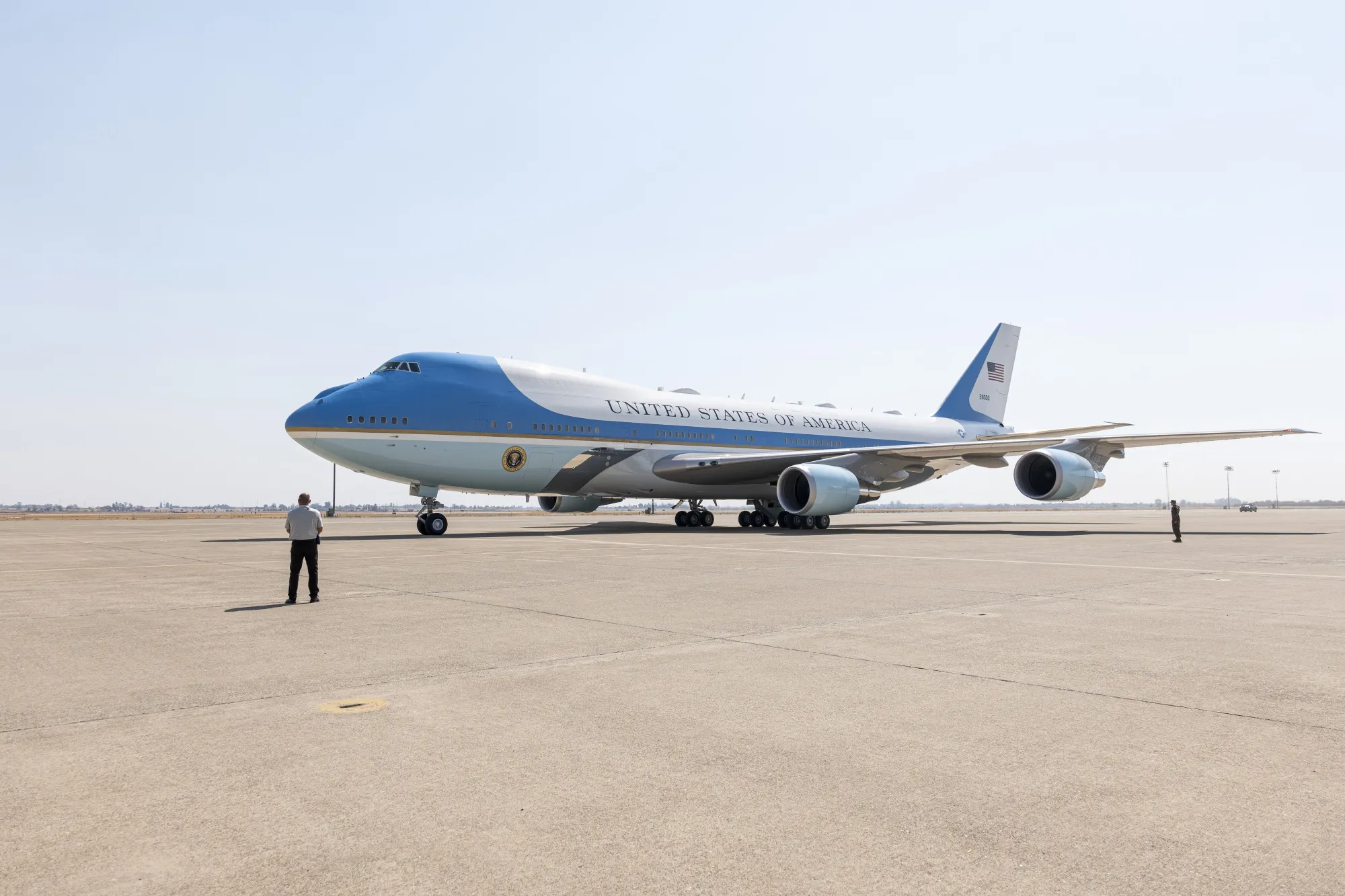 The current Air Force One jet in Mather, California&nbsp;in 2021.